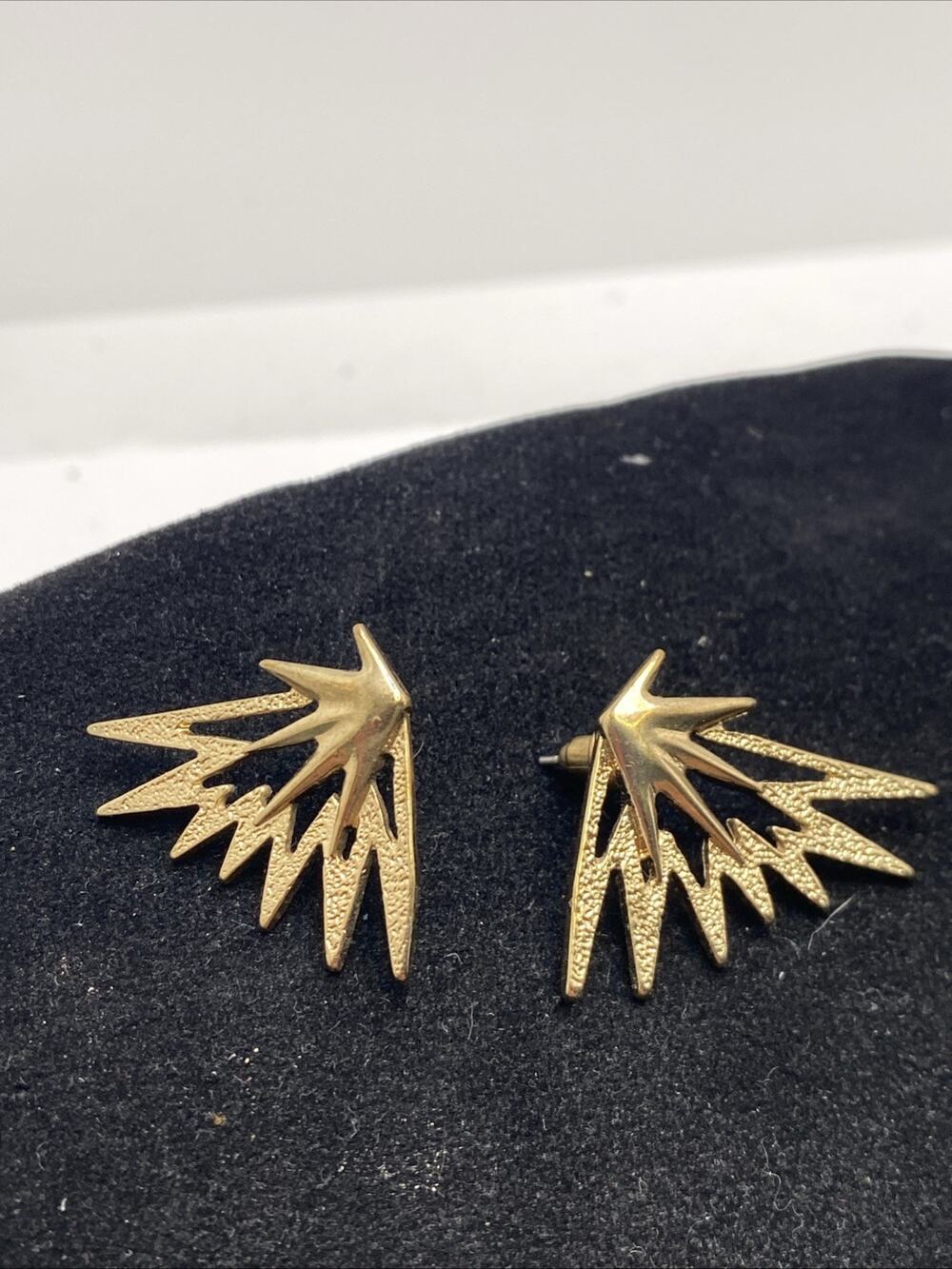 Womens Gold Tone Wing Earrings